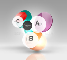 Circle modern business infographics design template