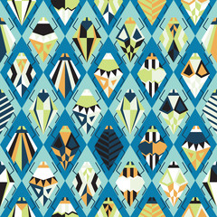 Seamless pattern with different bugs