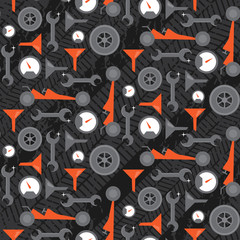Seamless pattern with racing cars