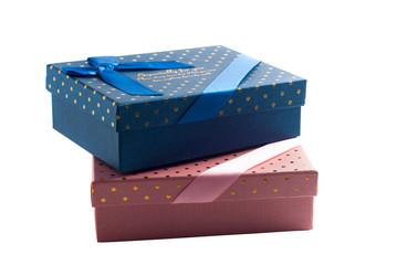 Gift boxes isolated on white background,