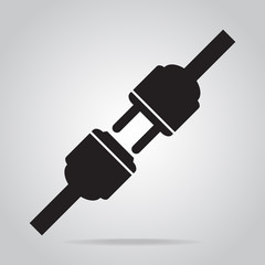 Plug icon, socket icon sign