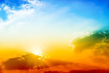 sky, cloud, The rising sun, abstract, background