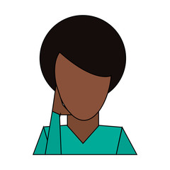 faceless woman portrait icon image vector illustration design 