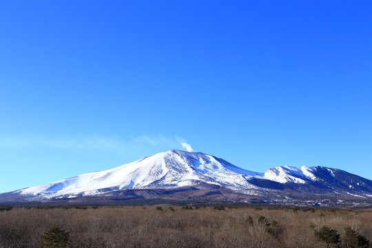 冬の浅間山
