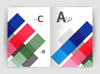 Vector modern geometrical a4 flyer brochure template