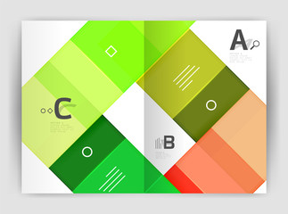 Vector modern geometrical a4 flyer brochure template