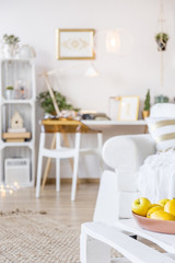 Coffee table with fruits