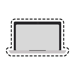 laptop computer icon image vector illustration design 