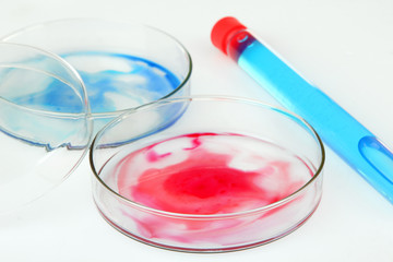 Test tube and  Petri dish