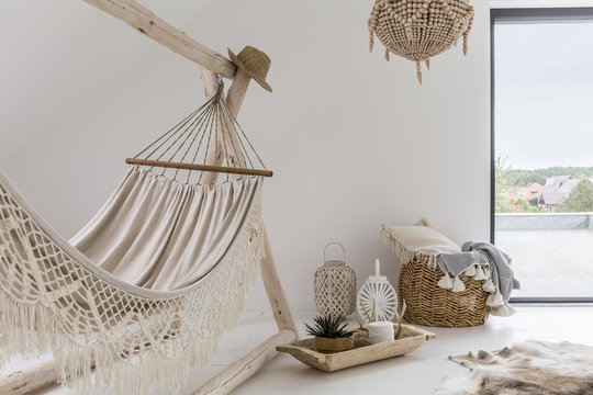 Room Interior With Hammock