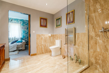 Main bathroom next to the bedroom