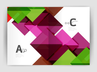 Print template modern elegant background triangle annual report