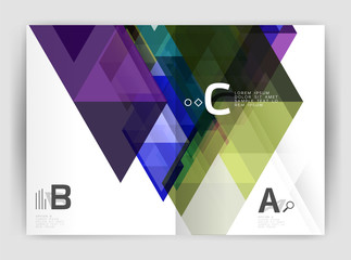 Fototapeta premium Print template modern elegant background triangle annual report