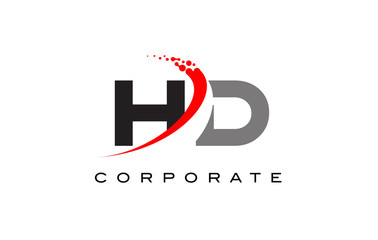 HD Modern Letter Logo Design with Swoosh