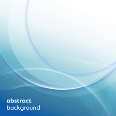 Blue vector business background with abstract circles.