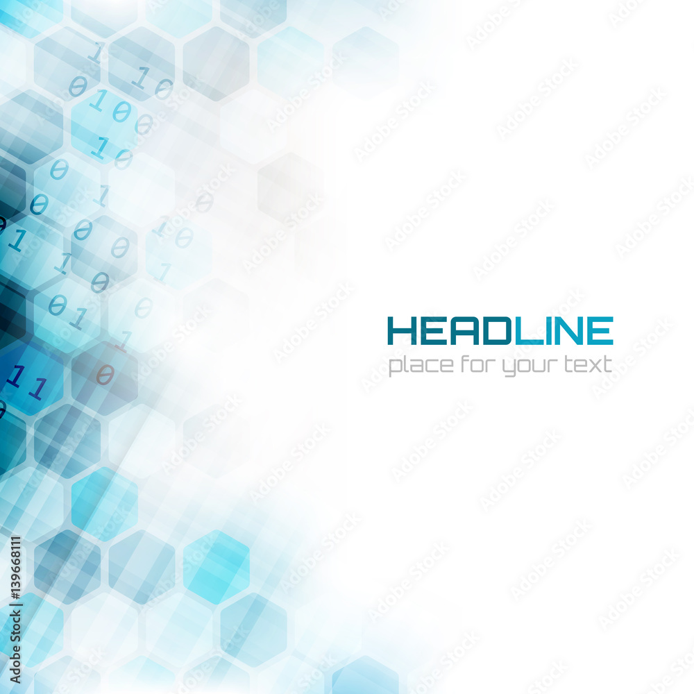 Poster vector background with abstract hexagonal pattern.