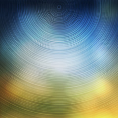 Abstract Colorful Concentric Circles Pattern on Blurred Background, Vector Design