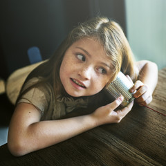 Adorable Girl Fun Curiosity Concept