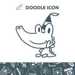 doodle birthday  crocodile