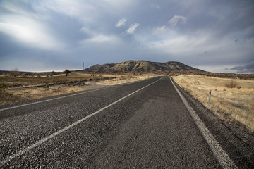 Road in Cappadoccia Turkey