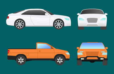 Car vehicle transport type design travel race model sign technology style and generic automobile contemporary kid toy flat vector illustration isolated icon.