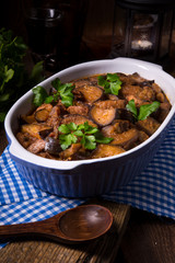 Eggplant casserole - Melitzana Me Kreas