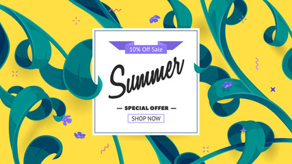  Button, festive frame decoration with abstract floral elements. Mother's day vector background. Special shop banner