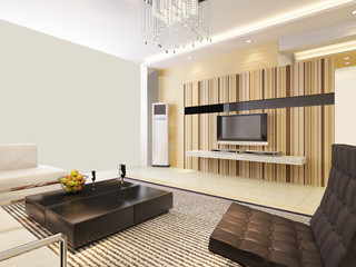 3d rendering of home interior.