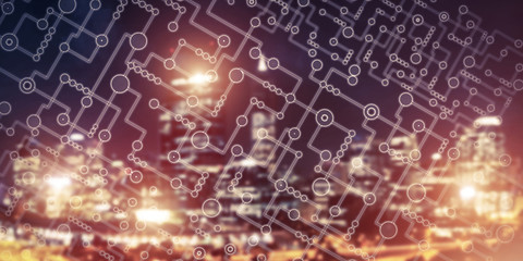 Wireless connection or networking concept as means of communicat
