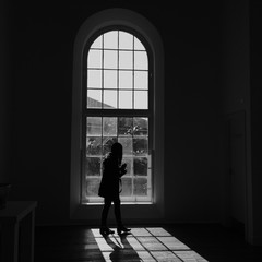 Black and White window silhouette