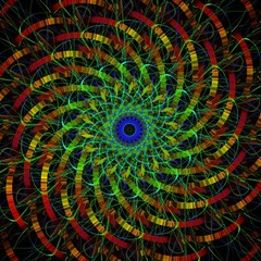 Obraz premium Colored abstract fractal pattern. Computer generated graphics.