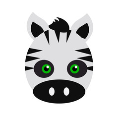Zebra Carnival Mask. Striped Black White Animal