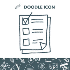 paper checking list doodle drawing