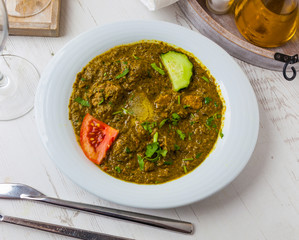 Beef Madras curry, made with lots of chilli, coconut and mustard seeds