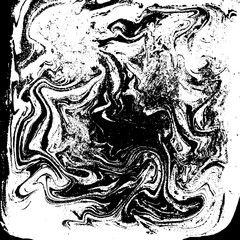 Black and white liquid texture, watercolor hand drawn marbling illustration, abstract background