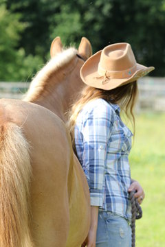 cowgirl and horse