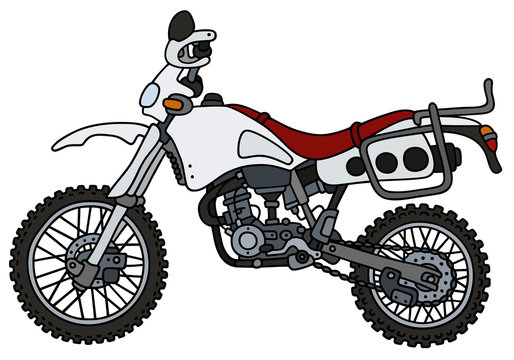 White sport terrain motorbike
