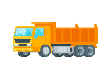 Delivery tipper truck transportation.