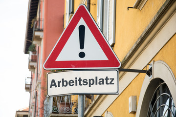 Schild 213 - Arbeitsplatz