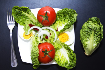 salad of tomato on Slate