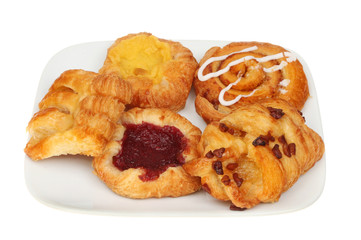 Danish pastries on a plate