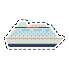 cruise ship icon image vector illustration design 