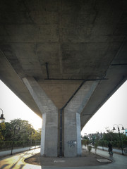 Pillar bridge in park