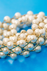 Necklace with white beads