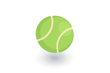 tennis ball isometric flat icon. 3d vector colorful illustration. Pictogram isolated on white background