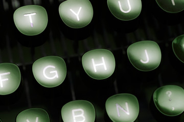 Keyboard of typewriter