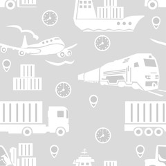 Fototapeta premium Freight transport seamless pattern