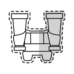 long range binoculars icon image vector illustration design 