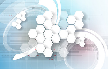Obraz premium Digital technology world. Business virtual concept. Vector background