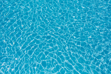 Beautiful ripple wave and blue water surface in swimming pool